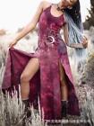 Medieval Viking Tribe Costume Women Sleeveless Dress Vestidos Cosplay Halloween