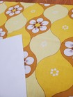 Awesome Rare Vintage Mid Century Retro 70s 60s Light Yel Tan Floral Drops Fabric