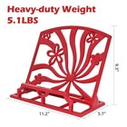 Elegant Cookbook Stand Cast Iron  Kitchen Decorative Metal Recipe Book Holder   