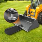  Clamp On Quick Spade Bucket skid Steer Loader Fork  Quick Spade With Chain Hook