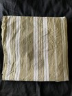 Antique French 1920 Wide Stripe Herringbone Linen Mattress Ticking Fabric