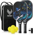 Pickleball Paddles Set Of 2 4  Usapa Approved Carbon Fiber Surface Pickle Bal   