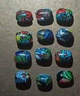 Antique 12 Venetian Old Glass Beads Millefiori Multicolored 10 16 Inch Trade