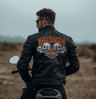 Harley Davidson 4 Skull Patches Classic Design Orange N White Color For Sewing