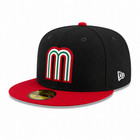 Mexico Wbc New Era 59fifty Black Red Fitted Hat Gray Uv