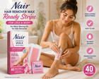 3pk  Hair Remover Wax Ready Strips For Legs Body No Mess Waxing Kit For Hair