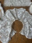 Antique Vintage Lot Of 7 Collars  Cuffs  Lace Mohair Crochet  - Nice Condition