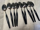 79 Pieces Eldan Black Flatware Large Lots  Mcm Japan