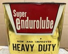 Original Vintage Super Endurolube Motor Oil Metal Can 2-1 2 Gallon 10 Quart Old