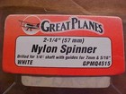 Great Planes Gpmq4515   2 1 4   57mm  Nylon White Spinner