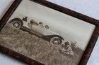 Vintage Original Caxton Company Print     Women Driving Antique Automobile     1900