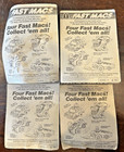 Vintage 1985 Mcdonalds Happy Meal Toy Fast Macs-- Lot Of 4 New Sealed Packages