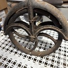 Large Antique Cast Iron Well Pulley 9 Inch Wheel  Great For Home Decor