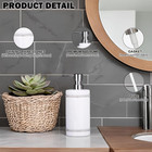 17 Oz Hand Liquid lotion Soap Dispenser Pump Bottle Ceramic White For Kitchen Ba