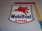 Vintage Mobil Mobilfuel Diesel 11 3 4  Porcelain Metal Pegasus Gasoline Oil Sign