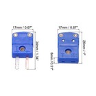 3set Mini T Type Thermocouple Wire Connectors High Temperature 220  c 428  f  Blue