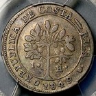 1849 Pcgs Vf 25 Costa Rica 1 Real Coffee Tree Woman Silver Coin  26070302d 