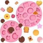 Cookie Fondant Molds  Mini Cake Decorating Silicone Mold Set Of 2  Perfect P-87