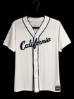 Vintage Hollister Baseball Jersey Mens Medium White Navy Embroidered Preppy Y2k