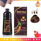 Dark Brown 3 In 1 Hair Dye Shampoo Instant Color Dye Hair - Herbal Ingredients