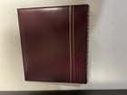 G k Deluxe Leather Look Binder  3 Ring  2 Inch  Burgundy