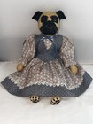 Artist Doll Hand Painted Pug Dog Head Kathy s Kreation 1995 Soft Body 16  Tall