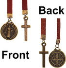 Handmade Leather Bible Bookmark Ribbon Book Marker Cross Christian Gifts For Wom