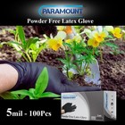 Paramount   Black 5 Mil Latex Tattoo Gloves  powder Free  Size  M l xl 2000 Pcs