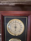 Sunbeam Weather Station Barometer Thermometer Vintage 3 Gauge Wood
