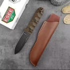 Esee Pr4 Fixed Blade W  Cowhide Sheath - Full Tang  Flax Handle  D2 Steel