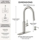 Forious Kitchen Faucet  with Soap Dispenser      Modern Brushed Nickel Finish