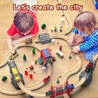 117pcs Wooden Train Tracks Lot Railway Pieces Set Play For Thomas The Train Brio