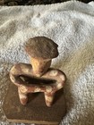 Antique Pre-columbian Terracotta Pottery Sitting Seated Figure Sculpture 9  Rare