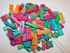 125 Bird Toy Parts Assortment Assorted Sm To Medium Parrots Colored Wood Parts 