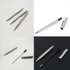 Mini Pocket- Size Ballpoint Pen Metal Rotating Small Portable Oil Black Cute Pen
