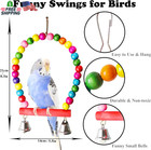 8 Pcs Parakeet Cockatiel Bird Toys  Parrots Cage Accessories Swing Wooden Perch