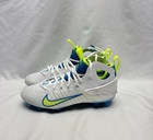 Nike Huarache 9 Elite Mid Lax Se Men 6 5 Women 8  fv6149-100 Whitevividblue Volt