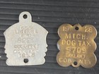 13 Lot 1920-30s Antique Brass Michigan Dog License Tag Oakland County