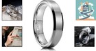 Men s 6mm Matte Silver Stainless Steel Wedding Ring Size 8