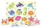 Wooden Peg Puzzle Sea Creature 11 Piece Chunky Knob Board Educational Toy For