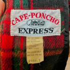 Vintage Red Plaid Wool Cape