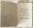 Unused Christmas Santa Bag Toys Flag Real Look Vtg Greeting Card 1950s 1960s