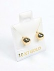 10k Mexican Gold Ball Stud Earrings 5mm Dormilona Screw Back Small Round Studs