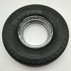 Vtg Firestone Champion Tire Ashtray Transteel Radial Advertising W  Glass Center