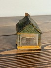 Glass House With Chimney Bar B Candy Nut Container Rare