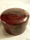Antique Chinese Red Lacquer Early Chinese Papier Mache Black Red Laquered Box
