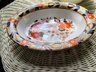 Antique Woods Ware Oval Vegetable Bowl Blue Rust Wincanton England Table Dining