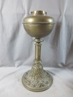 Antique Detailed  Brass  Column Oil Lamp Base And Brass Font