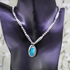 16     Native American Navajo Sterling 925 Silver Necklace  925 Bone Bead Chain