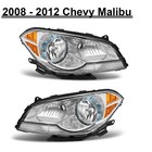 Headlights For 2008-2012 Chevy Malibu Sedan 4-door Headlamps Left right Pair